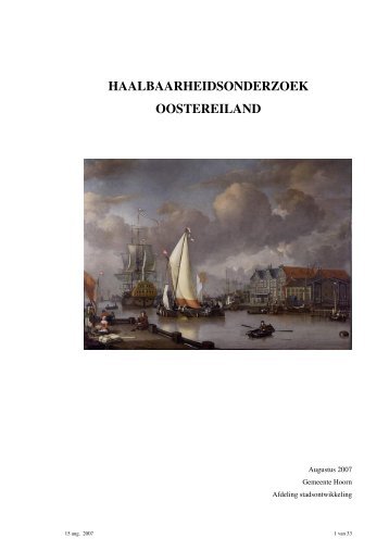 HAALBAARHEIDSONDERZOEK OOSTEREILAND - Gemeente Hoorn