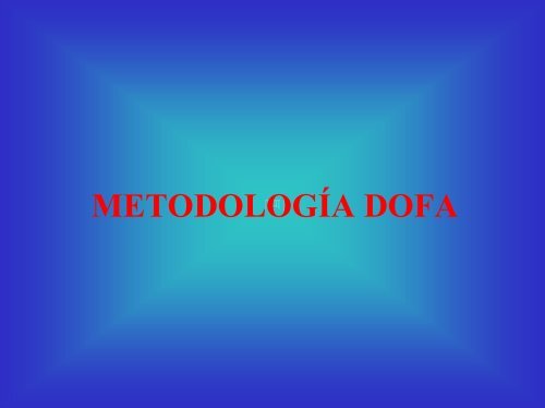 METODOLOGÍA DOFA - Comisión Latinoamericana de Aviación Civil