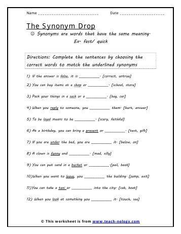 Printables Sentence Correction Worksheets avoiding run on sentences teach nology the synonym drop nology