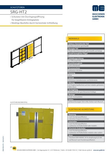 Produktinformation - Maschinen-Elektronik GmbH