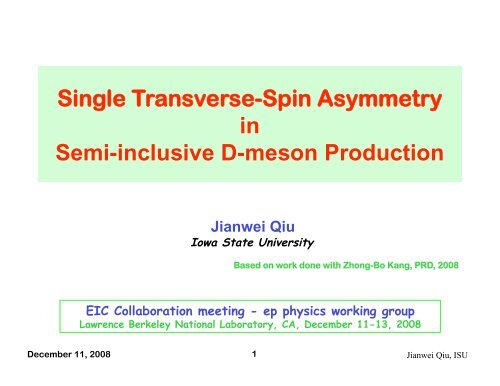Single Transverse Spin Asymmetry In Semi Inclusive D Meson