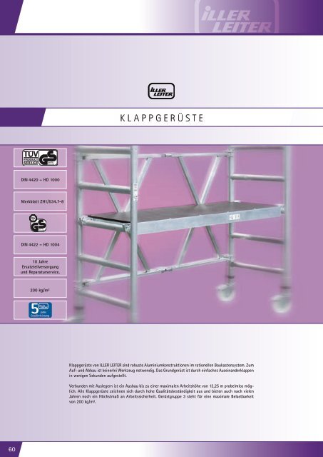 Aufsteckrahmen f/ür Ger/üstgr/ö/ße 0,75 m H/öhe ca m 1,00 m
