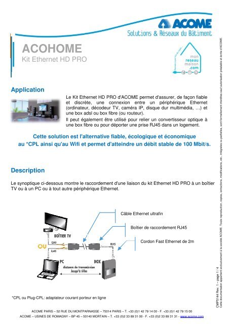 Brochure commerciale PDF - Touslescables.com