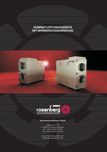 Kompaktlüftungsgeräte mit ... - Rosenberg Ventilatoren GmbH