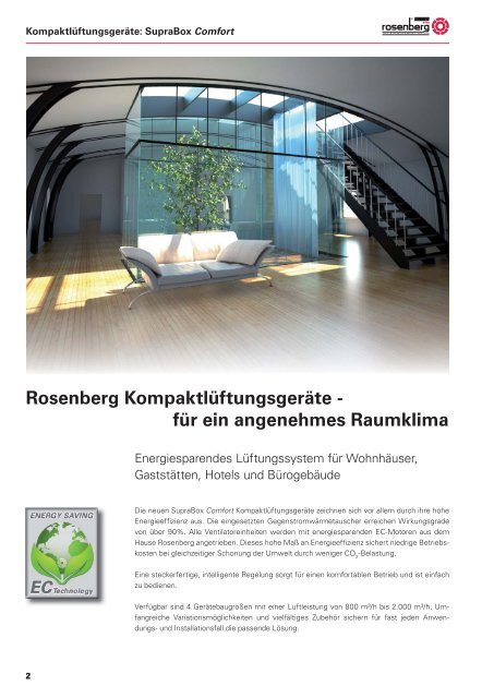 Kompaktlüftungsgeräte mit ... - Rosenberg Ventilatoren GmbH