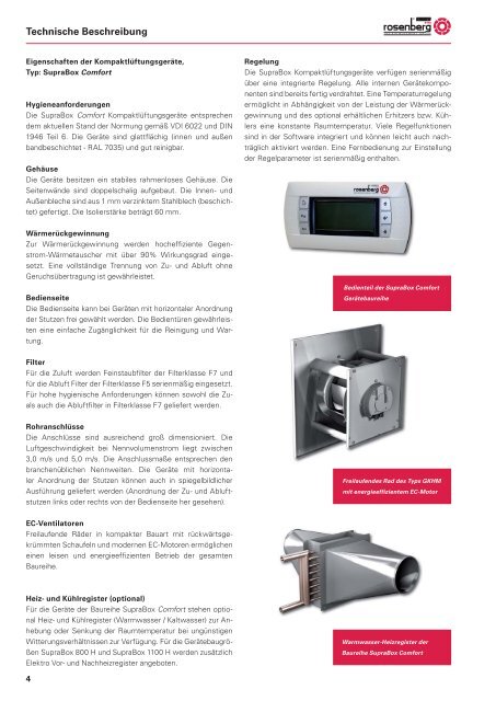 Kompaktlüftungsgeräte mit ... - Rosenberg Ventilatoren GmbH