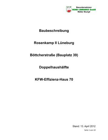 (Bauplatz 39) Doppelhaushälfte KFW-Effizienz ... - in Rosenkamp