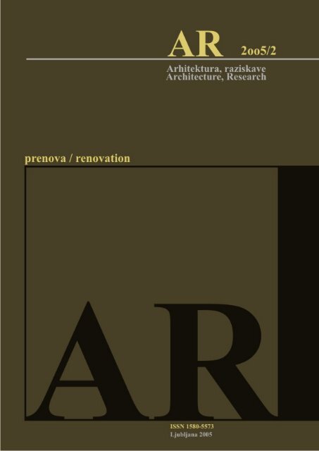 Revija 2005/2 v PDF - Fakulteta za arhitekturo - Univerza v Ljubljani