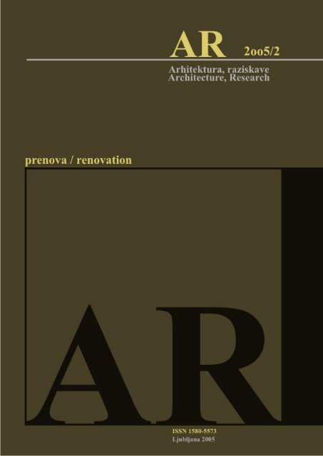 Revija 2005 2 V Pdf Fakulteta Za Arhitekturo Univerza V Ljubljani