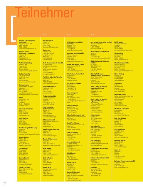 wohnen3, plan-akademie, cross architecture, specials ... - plan  project