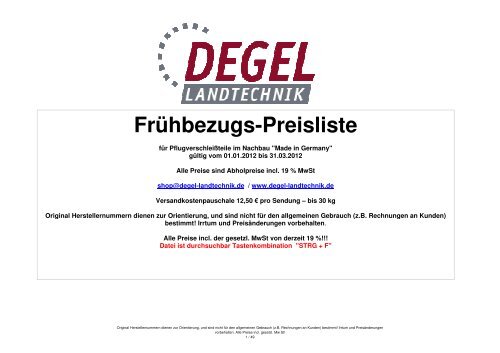 (Verschlei\337teile 2011-2012.xlsx) - Home - Degel Landtechnik ...