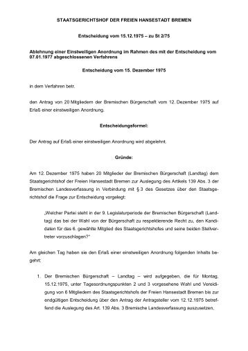 StGHE_1975-12-15.pdf - Staatsgerichtshof - Bremen