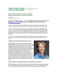 Five Questions with...Tim Fox, DPT: Geriatrics ... - Fox Rehabilitation