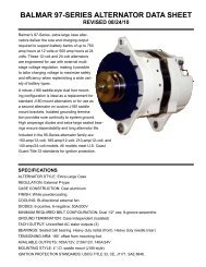 BALMAR 97-SERIES ALTERNATOR DATA SHEET