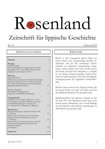 Ausgabe 13 / 2012 - Rosenland Lippe