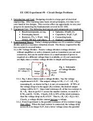 EE 1202 Experiment #8 â Circuit Design Problems