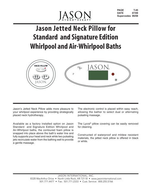Jetted Neck Pillow - Jason International
