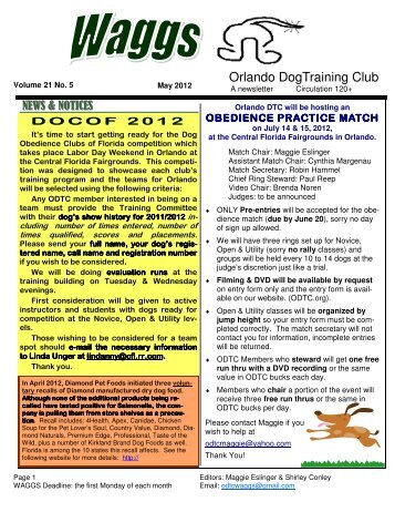 May - Orlando Dog Training Club