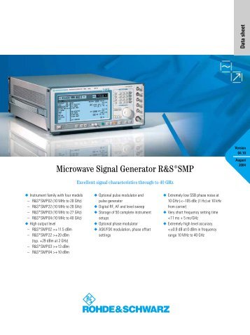 Microwave Signal Generator Â¸SMP