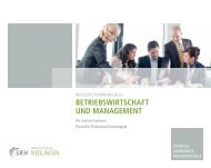 BetrieBswirtschaft und management - SRH FernHochschule ...