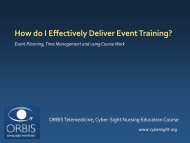 Planning and promotion principles - Cyber-Sight - Orbis