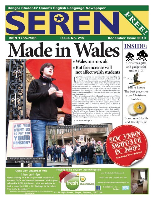 INSIDE: - Seren - Bangor University