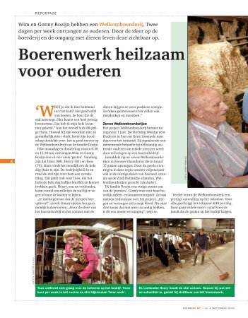 Boerenwerk heilzaam voor ouderen - Moderne-Dementiezorg