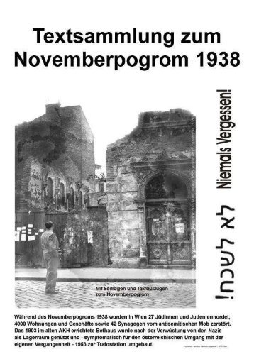 Altes AKH - Rundgang im Gedenken an das November-Pogrom 1938