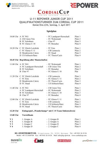 Spielplan U11