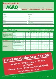 FUTTERBAUDÃNGER-AKTION: - AGROline AG