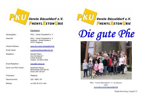 Die gute Phe - PKU-Verein Düsseldorf