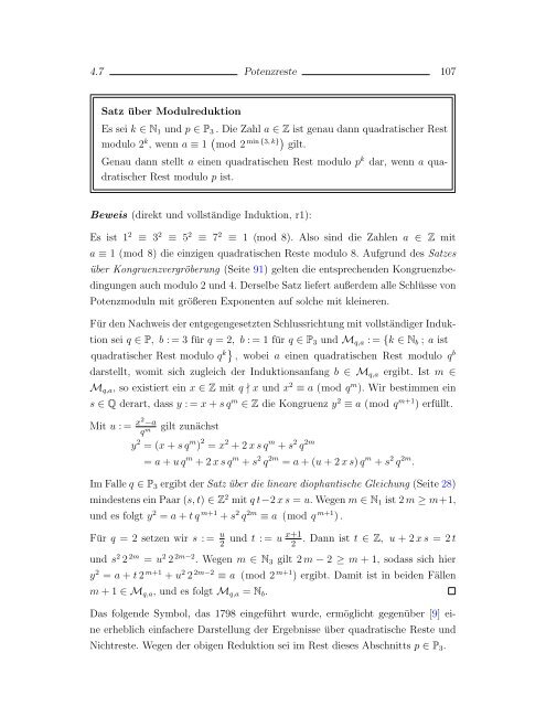 Elementare Zahlentheorie und Problemlösen (11'') - Mathematik und ...