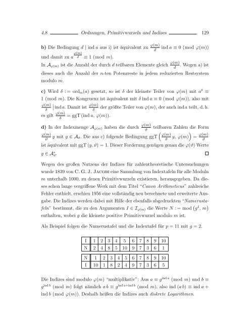 Elementare Zahlentheorie und Problemlösen (11'') - Mathematik und ...