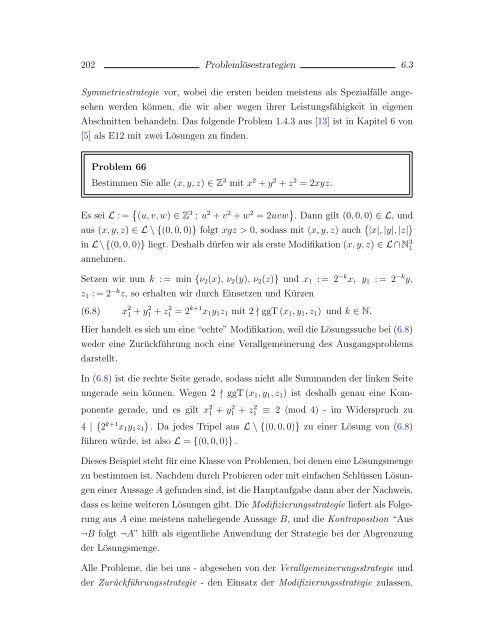 Elementare Zahlentheorie und Problemlösen (11'') - Mathematik und ...