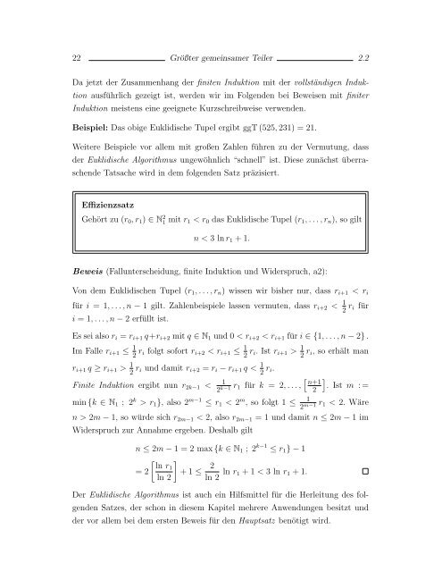 Elementare Zahlentheorie und Problemlösen (11'') - Mathematik und ...