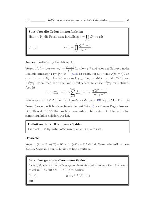 Elementare Zahlentheorie und Problemlösen (11'') - Mathematik und ...