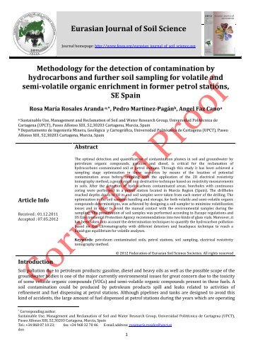 Eurasian Journal of Soil Science - fesss.org