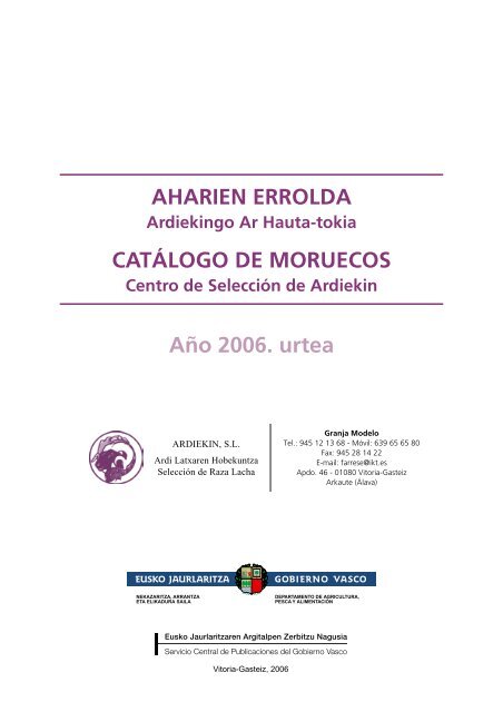 CATALOGO DE MORUECOS 2006 - ITG Ganadero