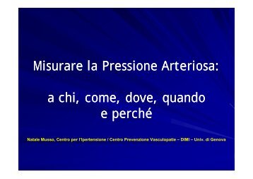 Misurare la Pressione Arteriosa: a chi, come, dove, quando hé e ...