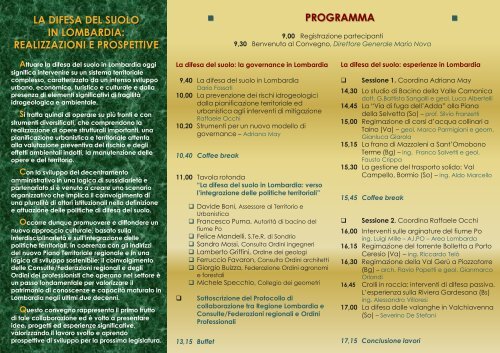 Difesa suolo - Ordine dei Geologi della Lombardia