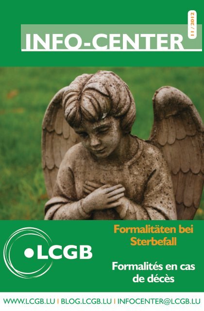 Brochure INFO-CENTER: Formalités en cas de décès - LCGB
