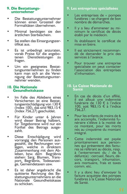 Brochure INFO-CENTER: Formalités en cas de décès - LCGB