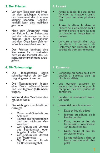 Brochure INFO-CENTER: Formalités en cas de décès - LCGB