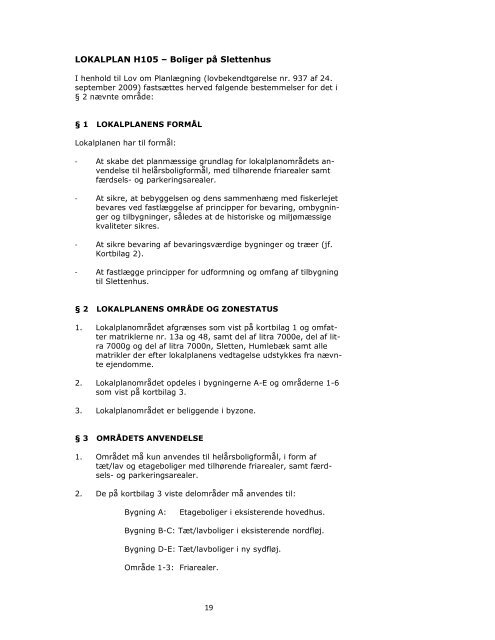 Lokalplan nr. H105 - Fredensborg Kommune