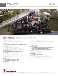 Spray paver - Roadtec, Inc.