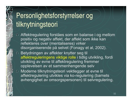 Affektdysregulering ved alvorlig personlighets forstyrrelse