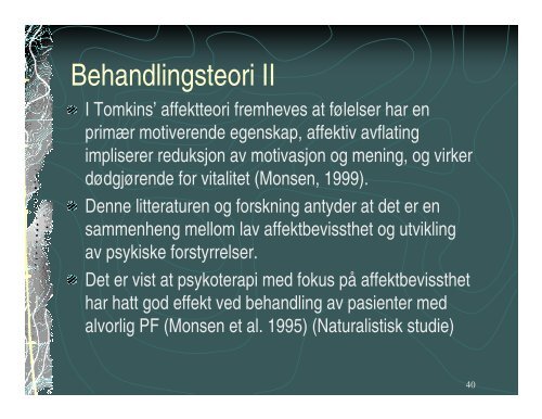 Affektdysregulering ved alvorlig personlighets forstyrrelse