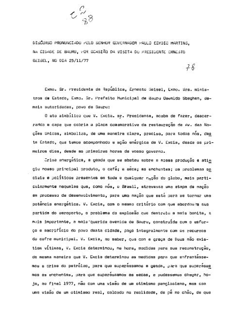 Discursos 1977 - Paulo Egydio