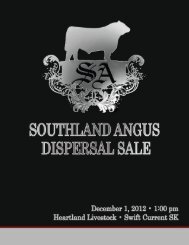 Southland Dispersale Sale 2012 - Bouchard Livestock International