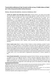 traccia meditazione ritiro quaresima 2012.pdf - DIOCESI di NOTO